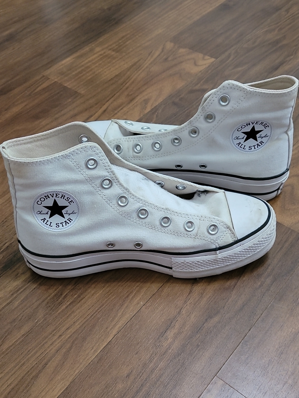 Converse White High Top Chuck Taylor Sneakers